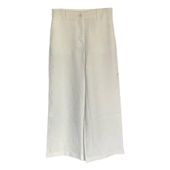Current Air White Floral Wide Leg Pants Size Small - 47711 - Picture 1 of 11